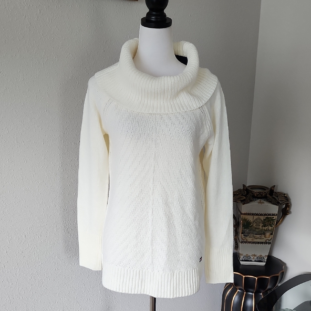 Tommy Hilfiger Chevron-Knit Cowl-Neck Sweater